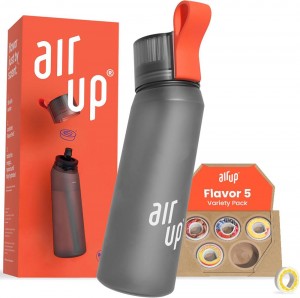 Charcoal Grey Air Up (22 oz) 5 scent pods & straw Bottles Ireland | 4258BMZGC