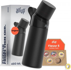 Pitch Black Air Up (16oz) Steel + 5x pods Flavor Fiesta Flavored Bottles Ireland | 6718USNPY