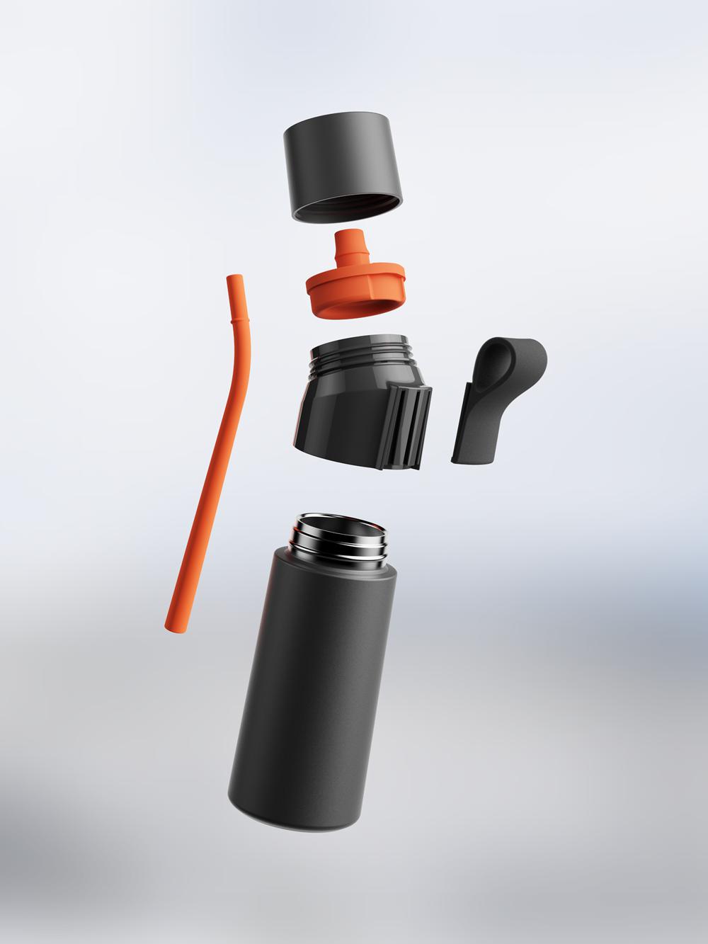 Black Air Up Twist Pro Steel Bottles  Ireland |  1724PYTKV