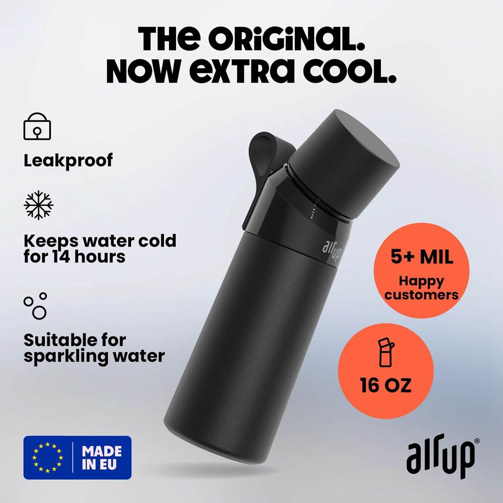 Pitch Black Air Up (16oz) Steel + 5x pods Flavor Fiesta Flavored Bottles  Ireland |  6718USNPY